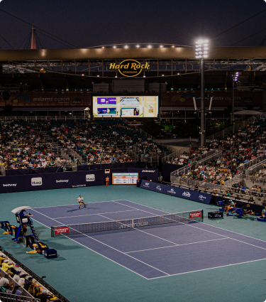Image of tennis tournament from the Miami Open.