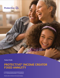 the cover of the Protective Income Creator fixed annuity product guide.