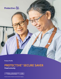 a person reviewing the features and benefits of the Protective Secure Saver fixed annuity.