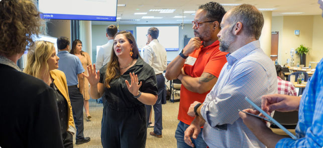 A group of Protective teammates participating in an in-person workshop.