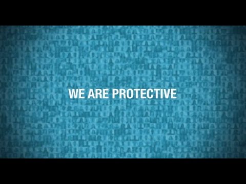 We are Protective in white text on blue background