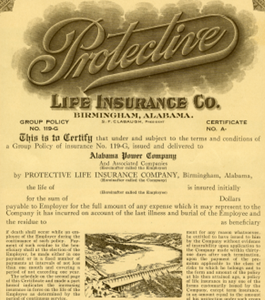 photo of old life insurance policy