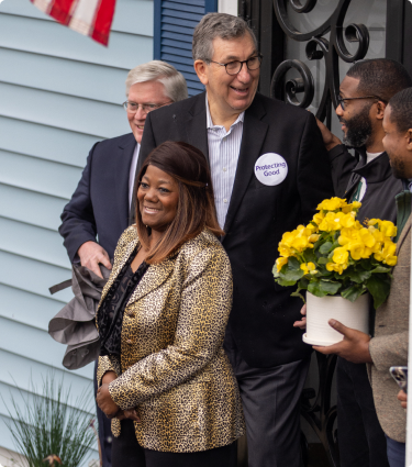 Teammates from Protective celebrate a project completed through the Protecting Good initiative.