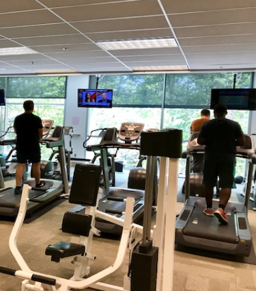 Birmingham teammates work out in the onsite fitness center.