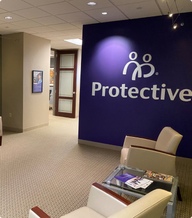 Amenities and relaxing break rooms at Protective Life office.