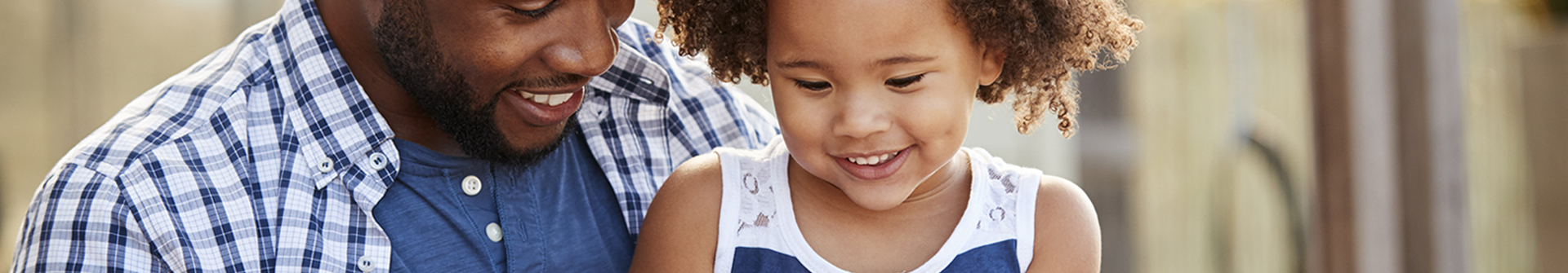 African-american father and daughter