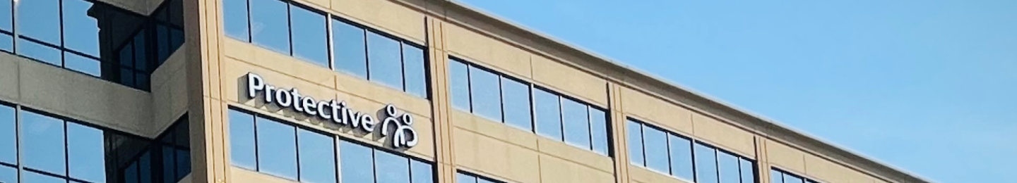 A close up exterior shot of the Protective office in St. Louis.