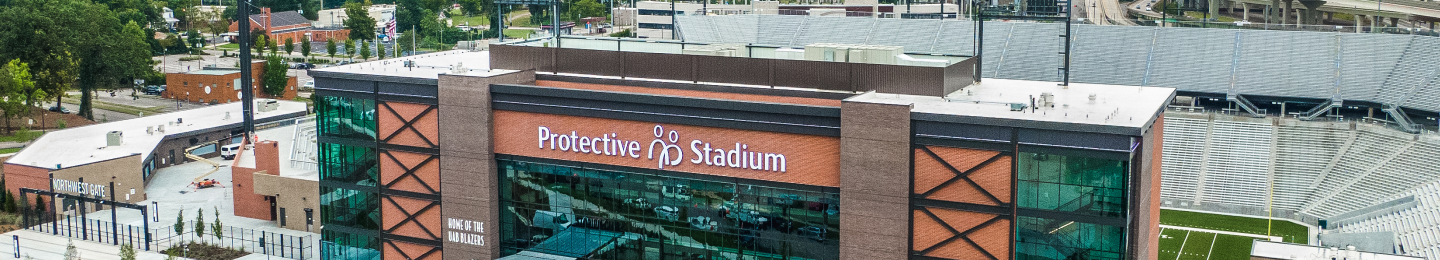 Ariel view of Protective Stadium