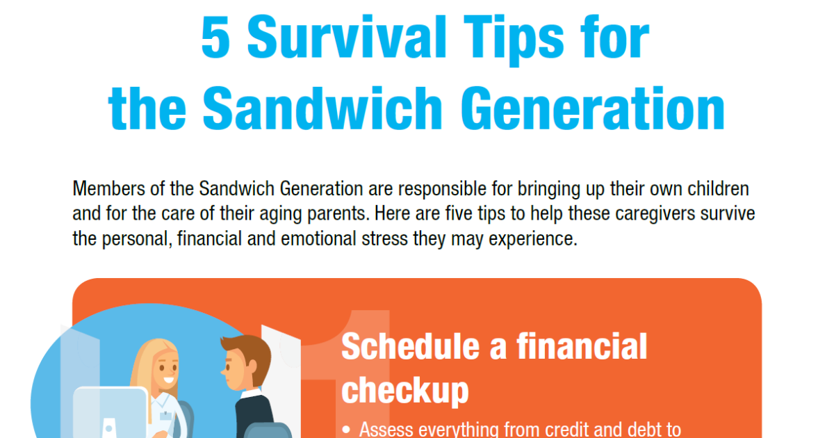 Sandwich generation tips infographic