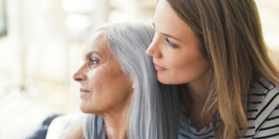 Mother and daughter in contemplation.