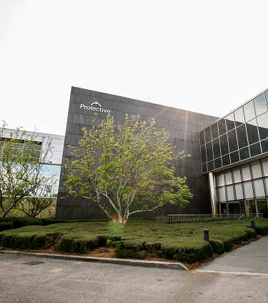 Exterior photo of the current Protective Life building in Birmingham, AL